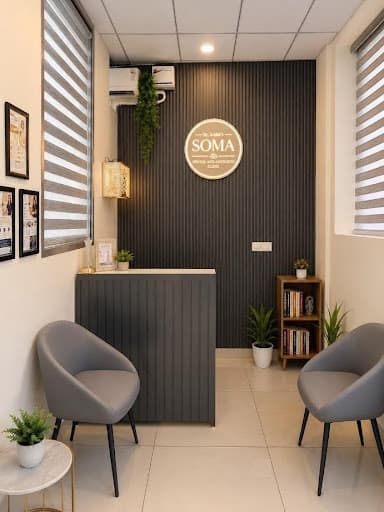 Reception area at SOMA Dental and Aesthetic Clinic